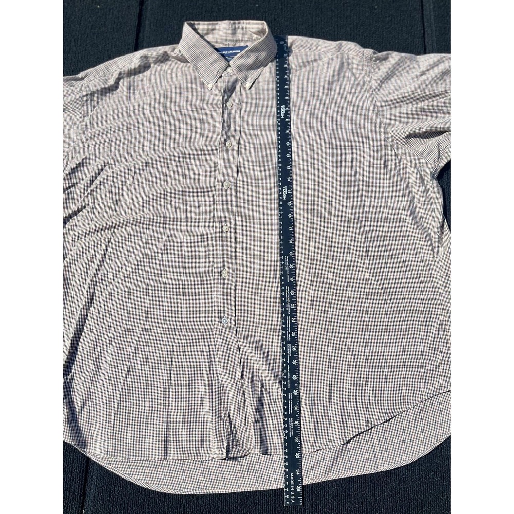Ralph Lauren Golf Shirt Mens 2XL Plaid Tilden Button Down Long Sleeve - Picture 11 of 11